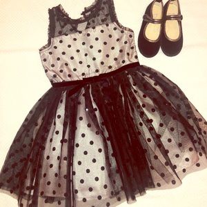 Black and blush girl dress